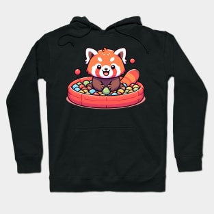 Playful Paws: Red Panda's Ball Pit Bonanza Hoodie